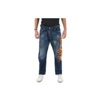 DSQUARED 2 Graffiti print Loose fit Jeans