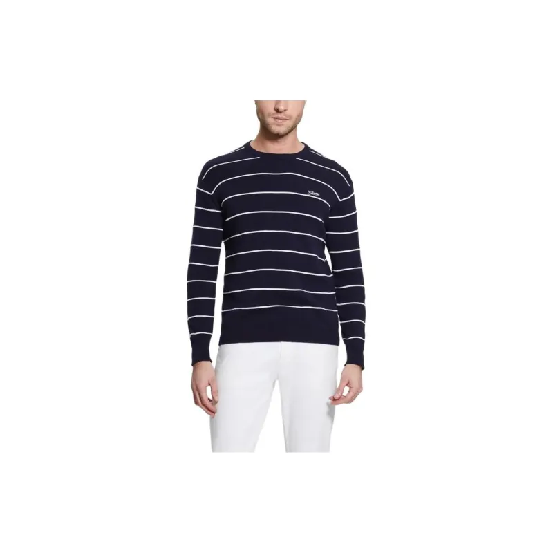 GUESS Eco Tobin Striped Sweater Sweater Men's Black-3