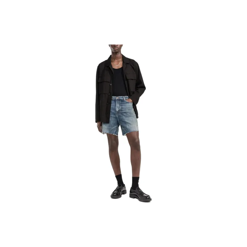 SAINT LAURENT SS22 Denim Shorts Men's Blue-2