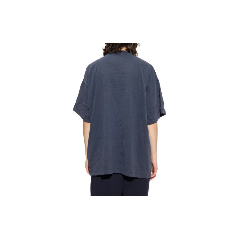 Balenciaga College Crest Crinkled T shirt-3