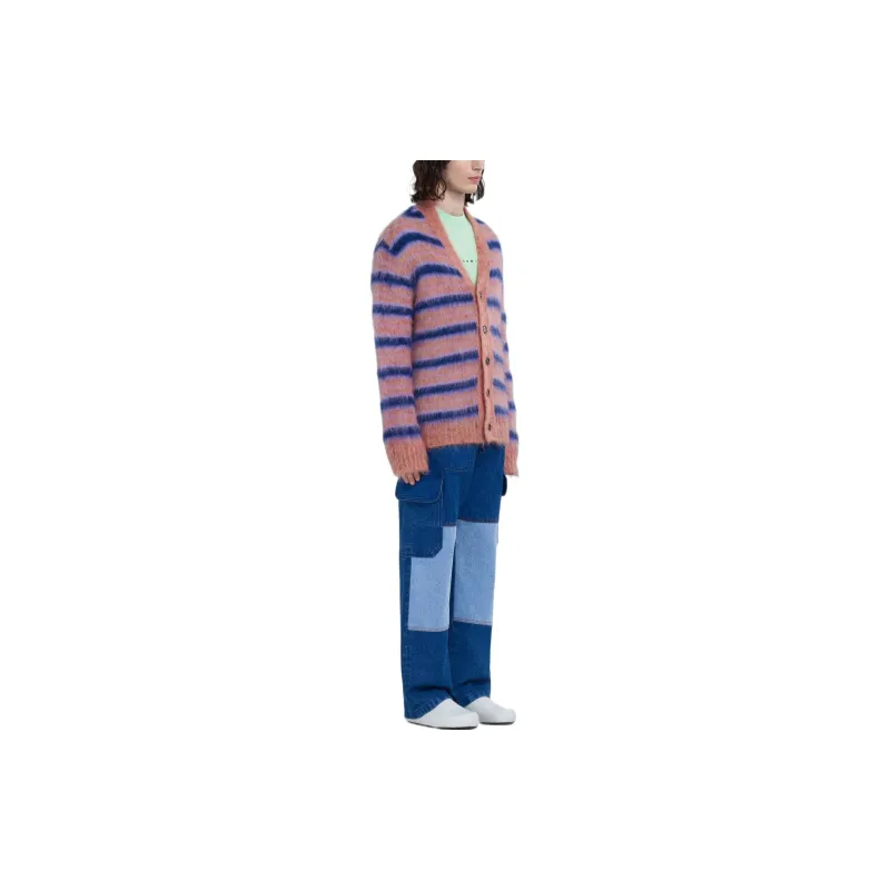 MARNI Mohair Striped Cardigan-2