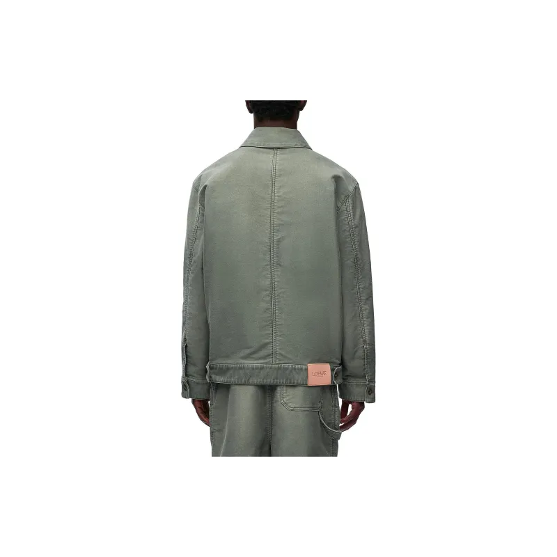LOEWE SS24 Jackets Coats Men's Khaki Green-1