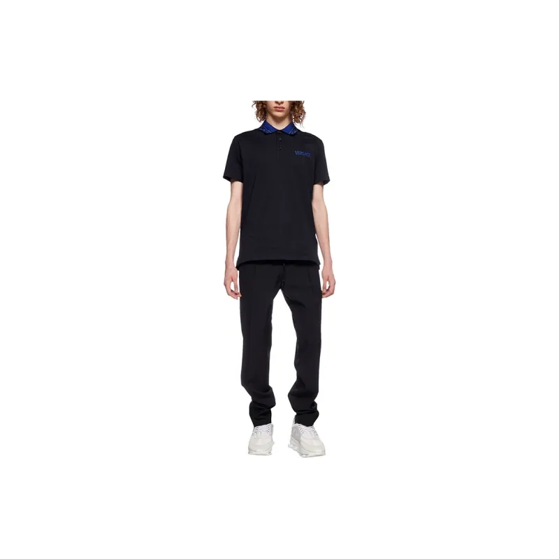 VERSACE Polo Shirts Men Black-1