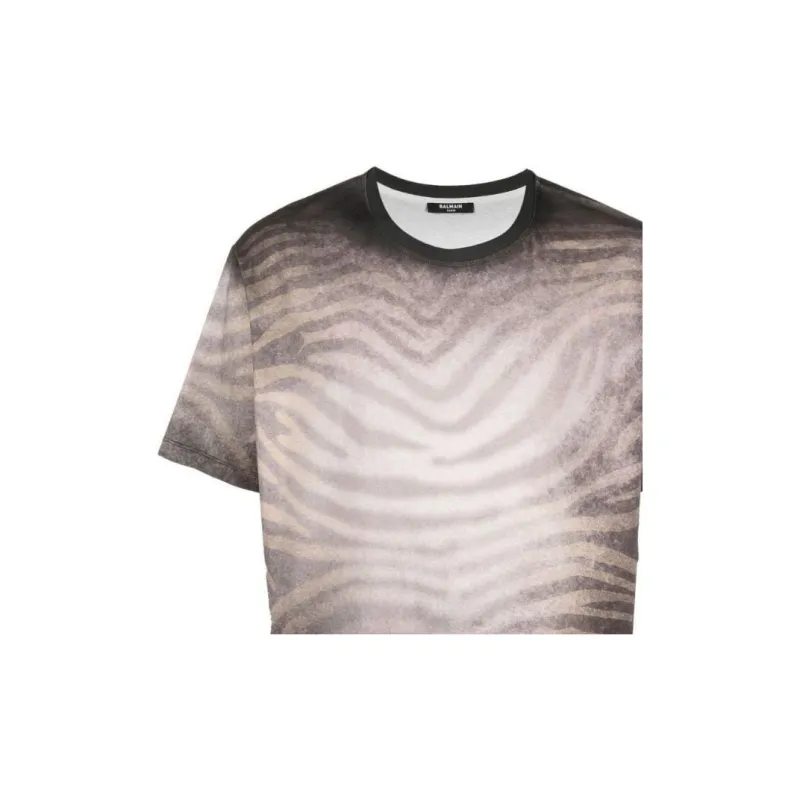 BALMAIN T Shirts Men Light Brown-4