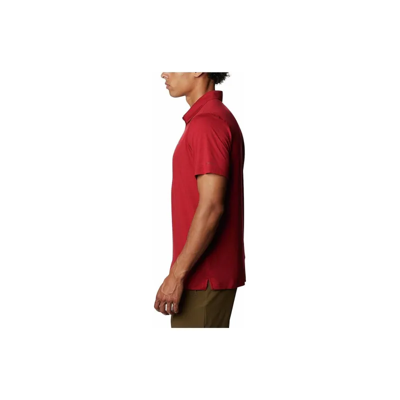Columbia Tech Polo Shirts Men Red-3