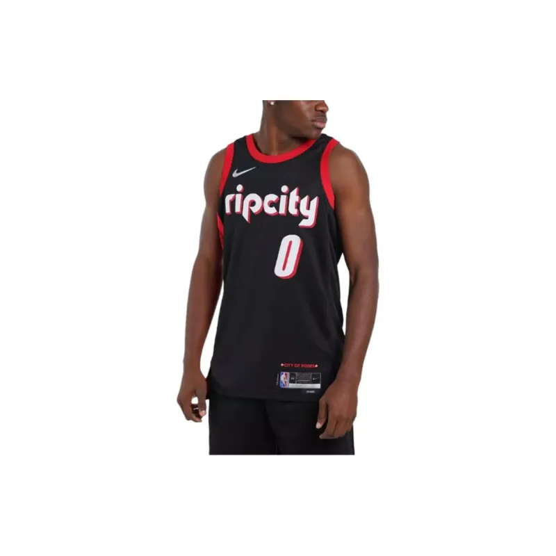 Nike Nba Portland Trail Blazers City Edition Mixtape Damian Lillard Maillot Jersey-2