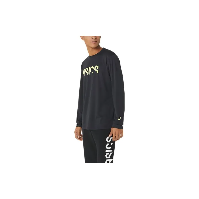 Asics Hex Graphic Dry Long Sleeve Sweatshirts Men Black-3