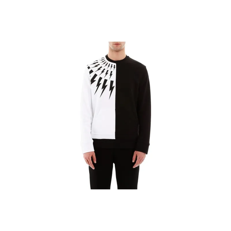 Neil Barrett Sweatshirts Men Black White-1