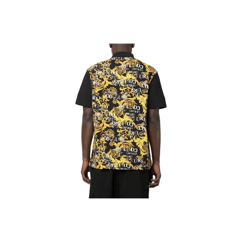 VERSACE JEANS COUTURE Barocco print Short sleeve Polo Shirt-2