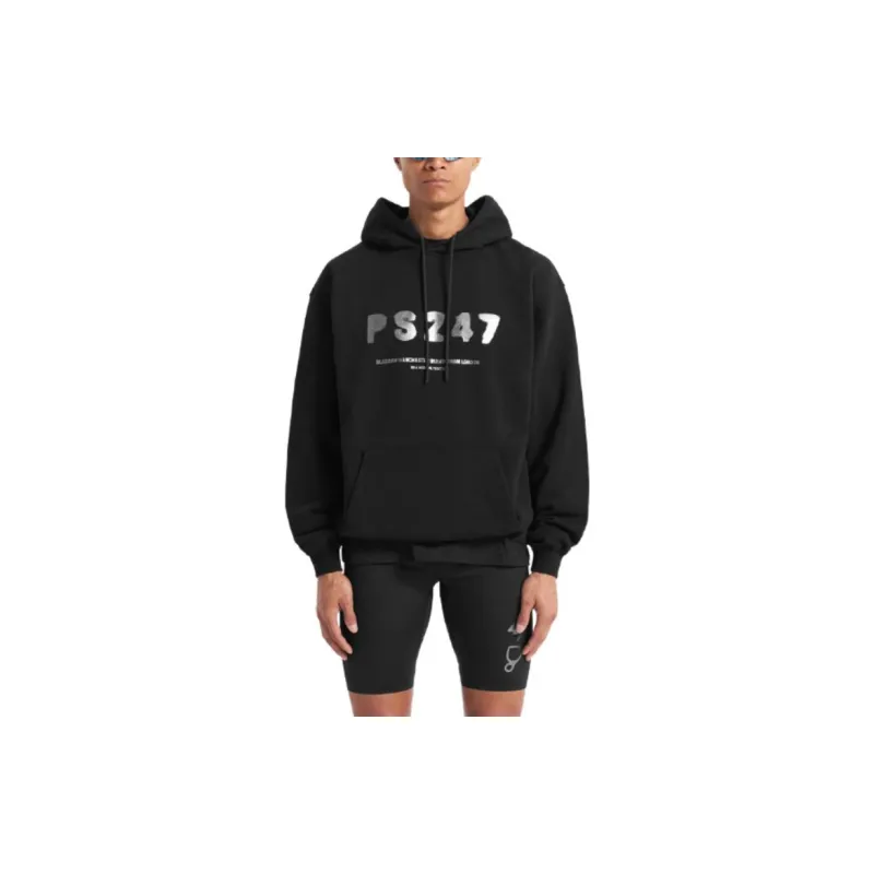 REPRESENT 247 X Puresport Oversized Hoodie Sweatshirt Men's Black-5