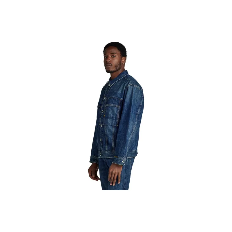 G STAR RAW Denim Jacket Men's Dark Blue-3