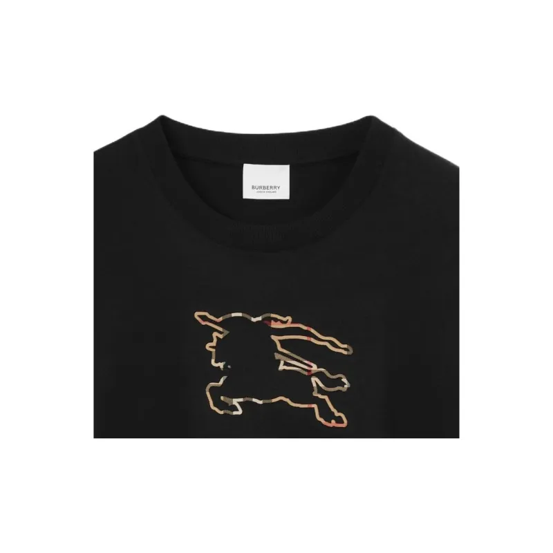 Burberry Equestrian Knight print T shirt-4