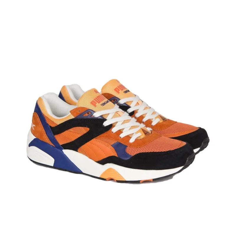 PUMA R698 Anti Slip Wear Resistant Low Top Casual Shoes Men's Orange Black-1