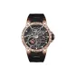 Rose Gold Case Black Dial Black Strap