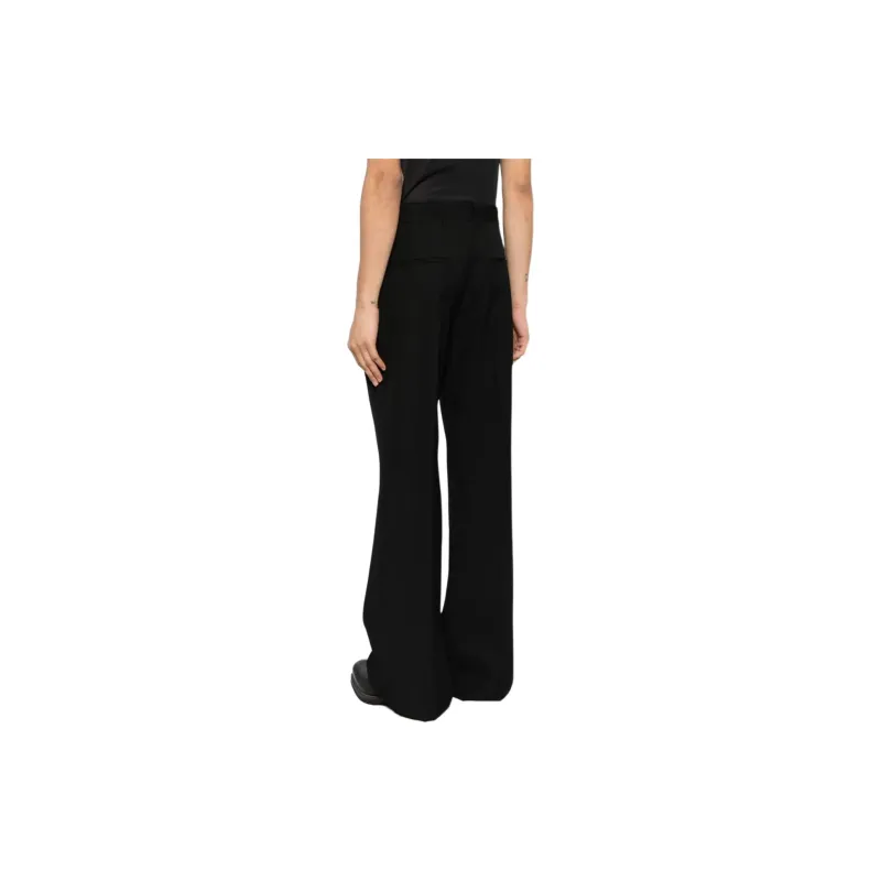 OFF-WHITE Flared-leg Wool Trousers-3