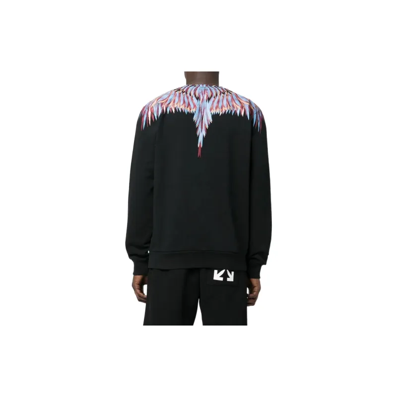MARCELO BURLON COUNTY OF MILAN Wings-print Crew Neck Sweatshirt-2
