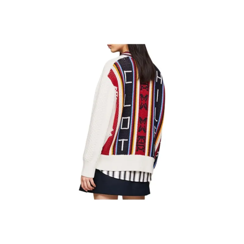 Clot X Tommy Hilfiger CLOT Co branded Model Knitwear Unisex Red White 0K4-2