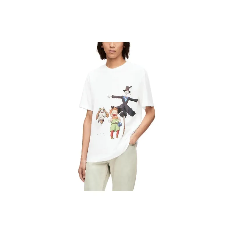 LOEWE x HAERDEYIDONGCHENGBAO,LIANMINGKUAN SS23 T Shirt Unisex White-2
