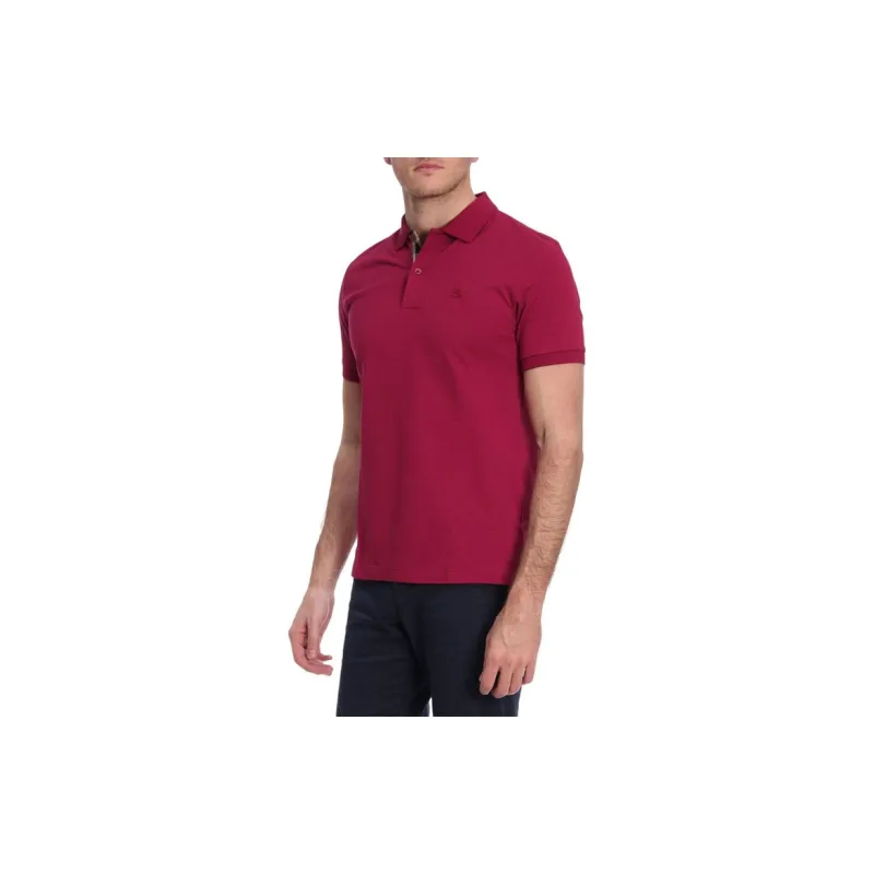 Burberry Polo Shirts Men Rose Red-3