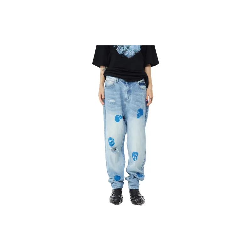 HUMNAT SS22 Straight Thin Jeans Unisex Dodger Blue-3