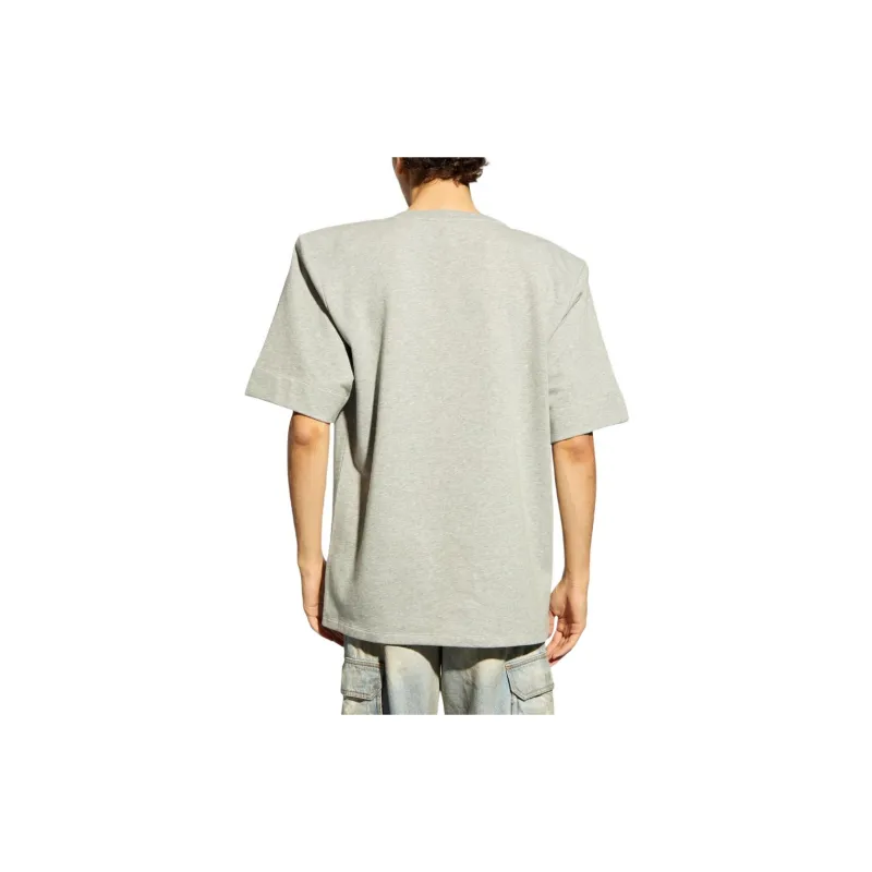 BALMAIN Logo Embroidered Crewneck T Shirt-3
