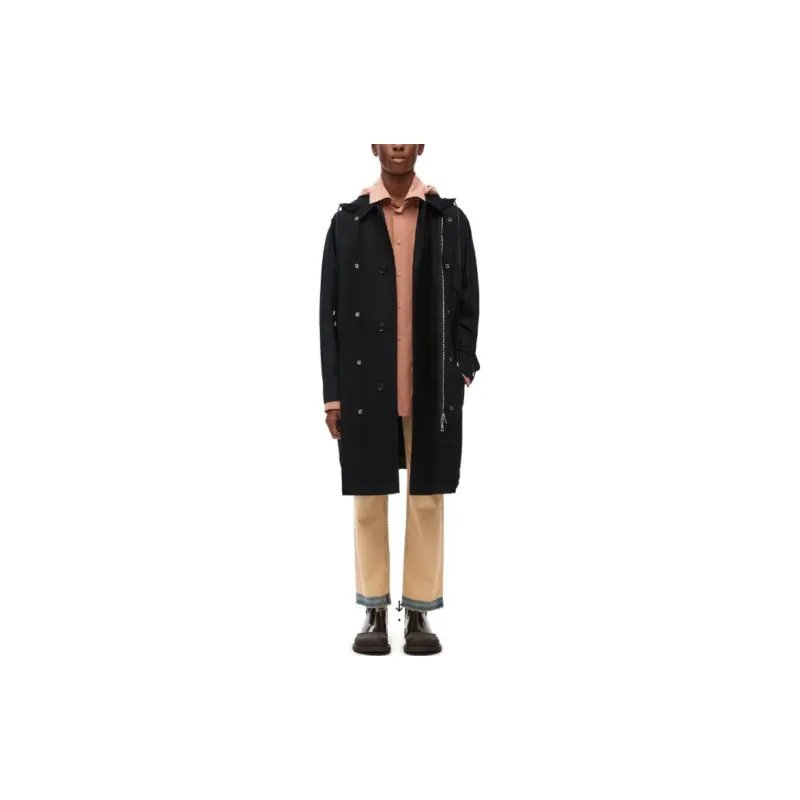 LOEWE Long Sleeved Hooded Drawstring Parka-1