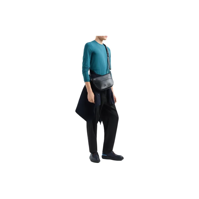 GIORGIO ARMANI Stretch Viscose Jersey Jumper With Crew Neck And Long Sleeves-3