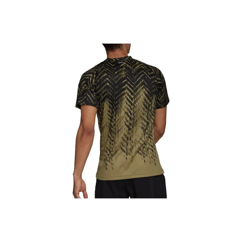Adidas T Shirts Men Black/Gold-2