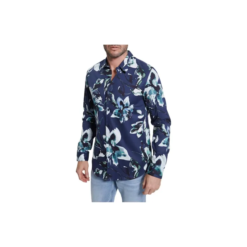 GUESS Shirts Men Blue-2