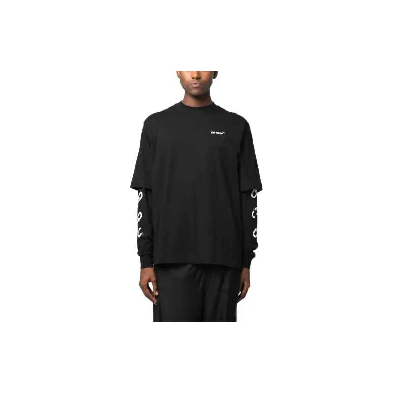 OFF WHITE Chain Arrow Double T shirt-1