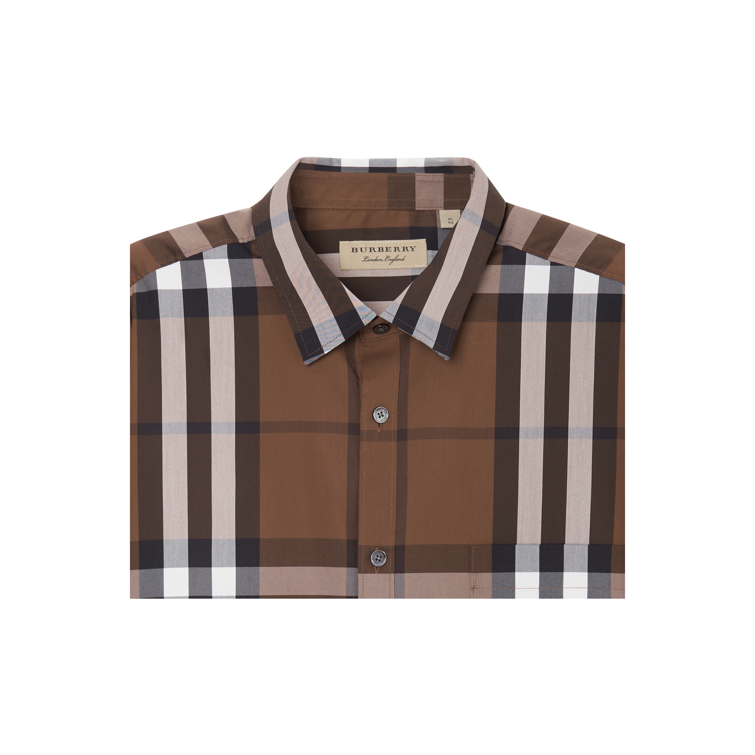 ★送料・関税込★BURBERRY★check stretch cotton poplin shirt Burberry Check Stretch Cotton Poplin Shirt - POIZON