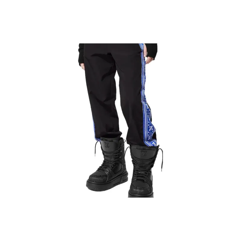 LOUIS VUITTON Knitted Sweatpants Men's Black-5