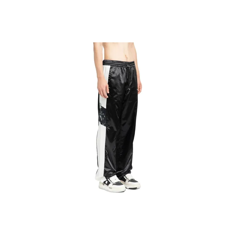 AMIRI Side Stripe Drawstring Wide Leg Trousers-4