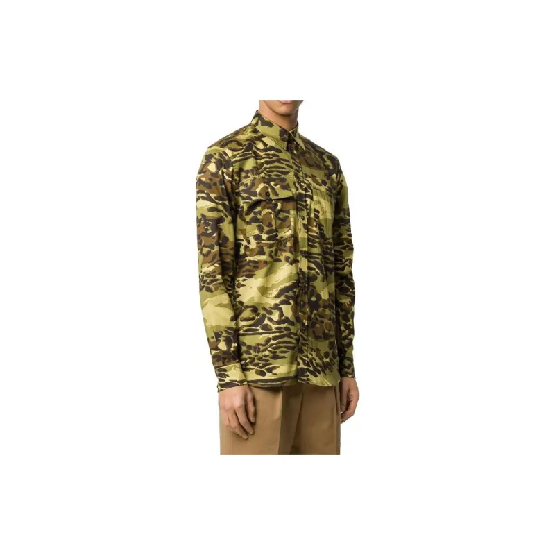 Givenchy Shirts Men Army Green-2