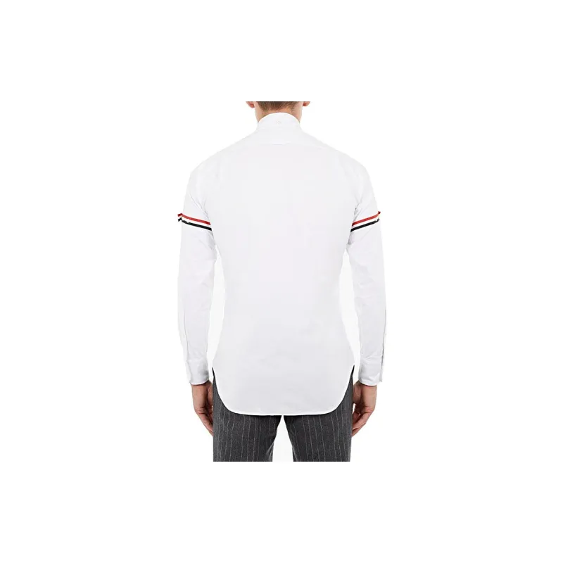 THOM BROWNE Grosgrain armband Cotton Shirt-3