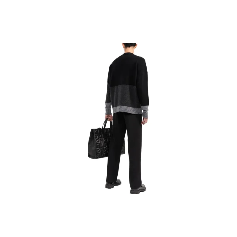 OFF-WHITE Colour-block Logo Intarsia Jumper-2