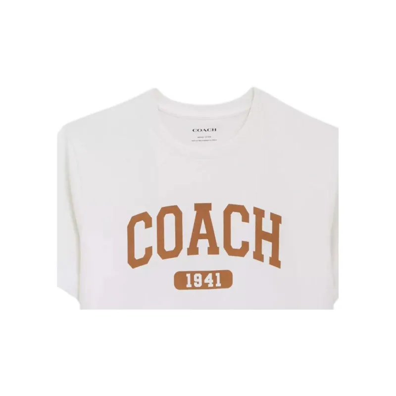 COACH Varsity T Shirt In Organic Cotton T Shirt Men's White-3