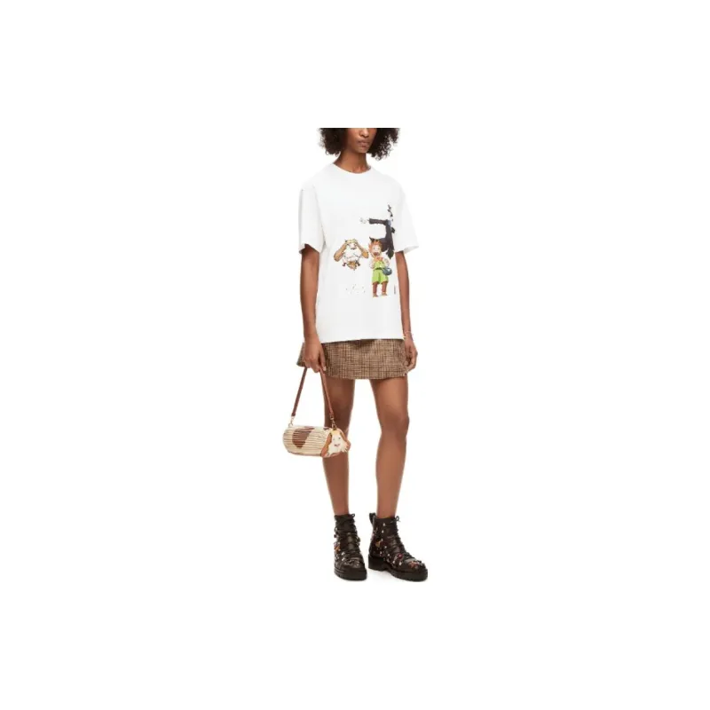 LOEWE x HAERDEYIDONGCHENGBAO,LIANMINGKUAN SS23 T Shirt Unisex White-6