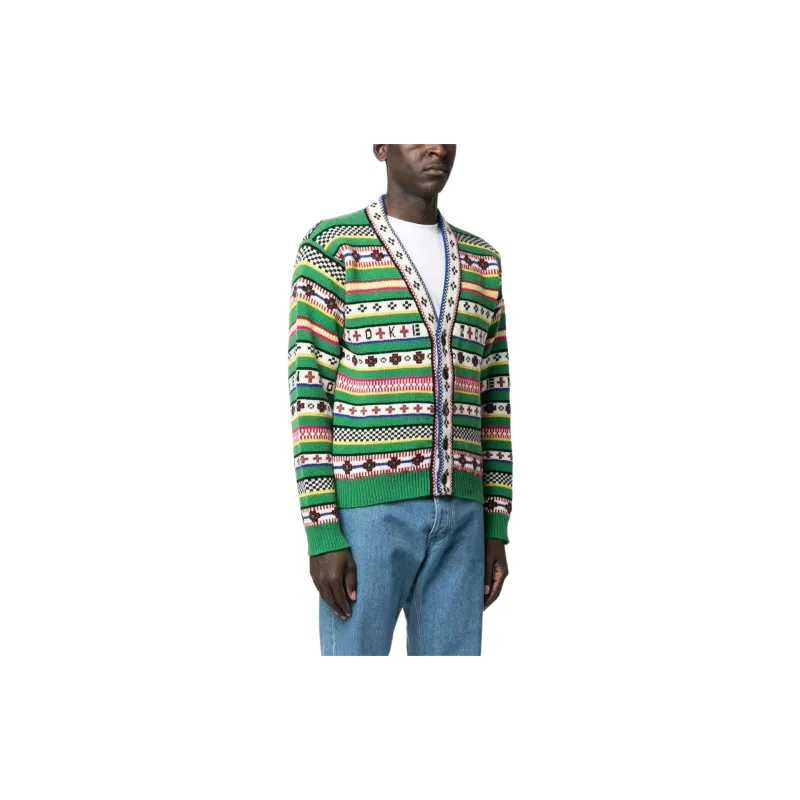 KENZO Logo Jacquard Knit Cardigan-3
