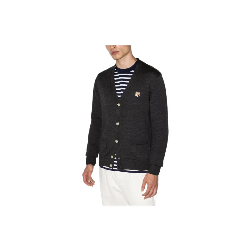 Maison Kitsune Sweaters Men Dark Gray-2