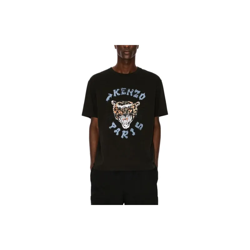 KENZO Logo Tiger Printed Crewneck T Shirt-3