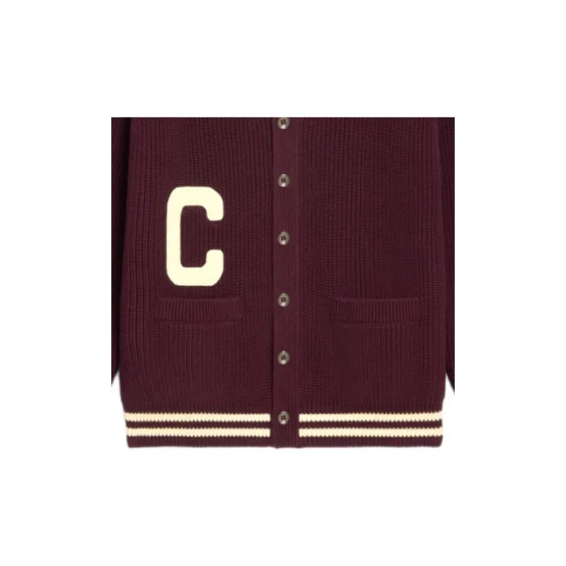 CELINE College Cardigan In Cotton-5