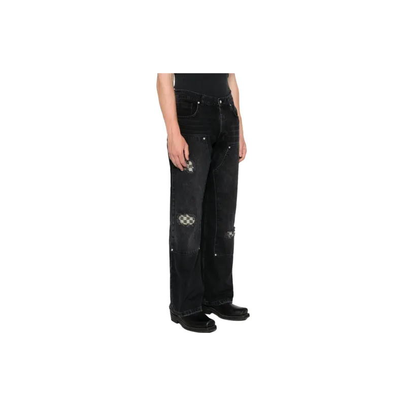 Misbhv Monogram Carpenter Distressed Trousers-3