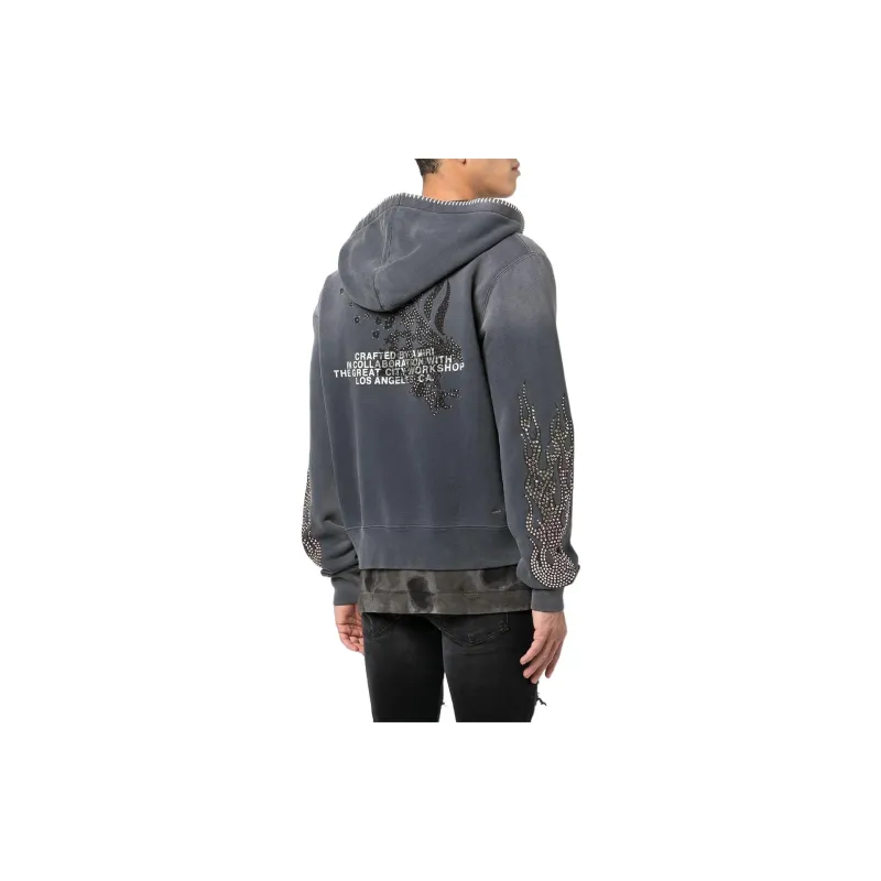 AMIRI T.G.C.W. Crystal Zip Up Hoodie-3