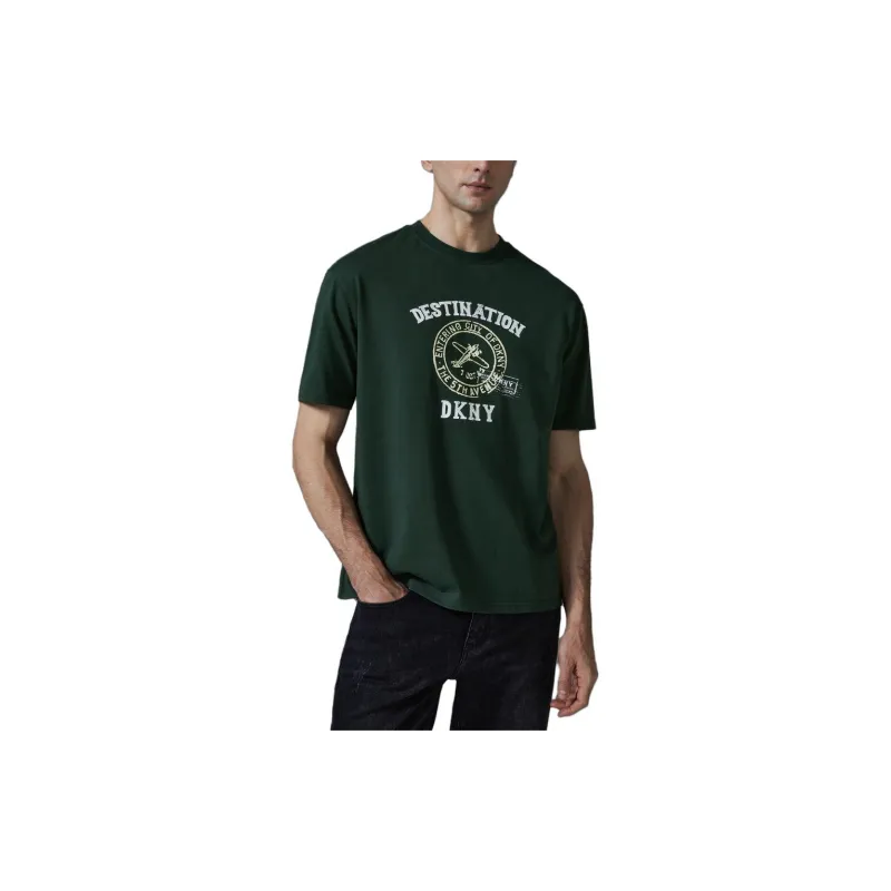 DKNY T-Shirts Men Olive Green-2