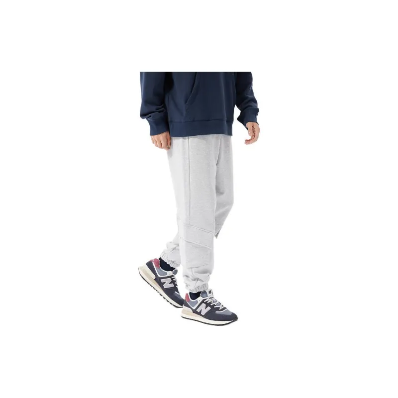 New Balance Sports Long Pants Knitted Sweatpants Men's Gray-4