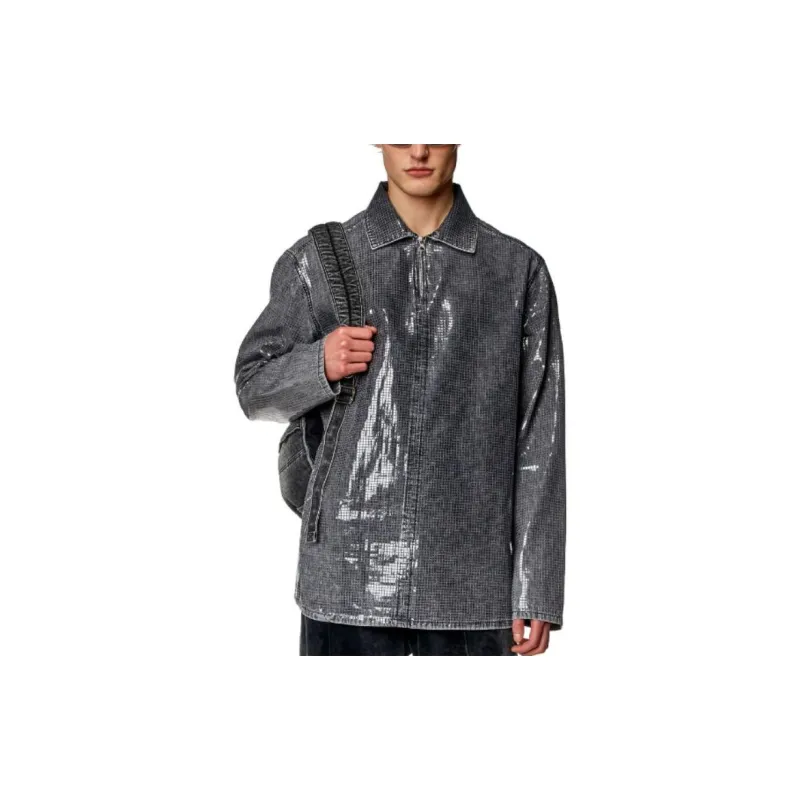DIESEL D Brad S High shine Denim Shirt-1