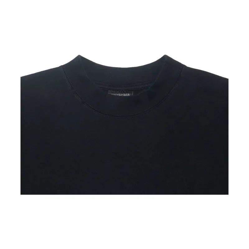 Balenciaga T Shirt Loose Fit Style Men's Black-6