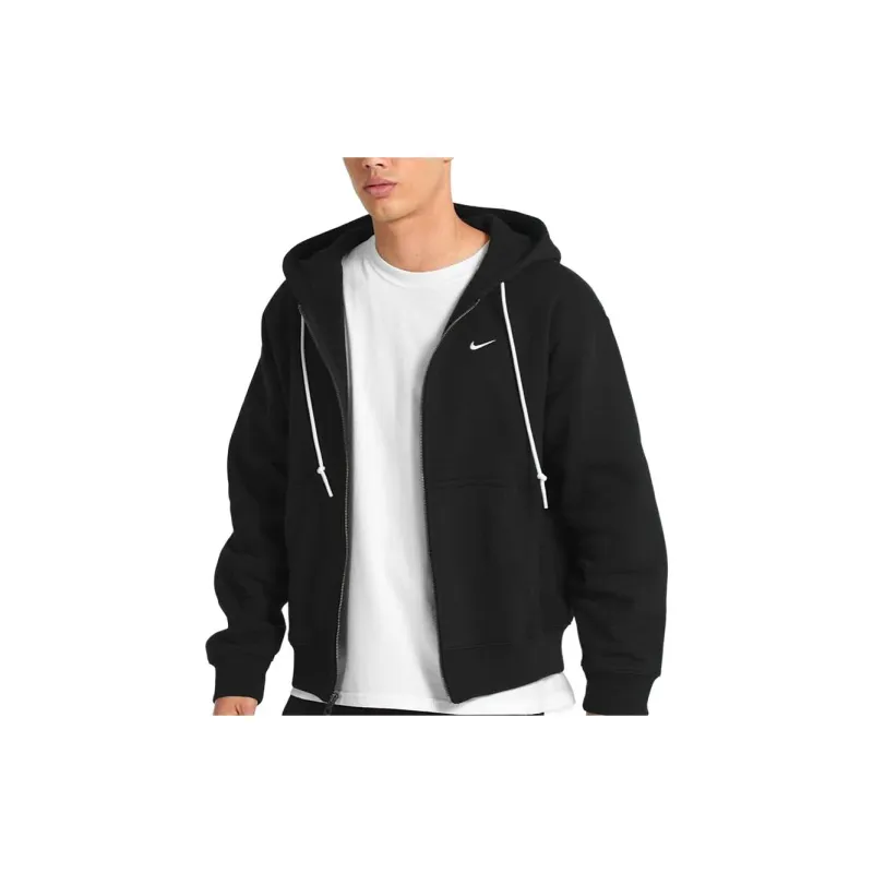 Nike Solo Swoosh Zip Up Drawstring Hoodie-3
