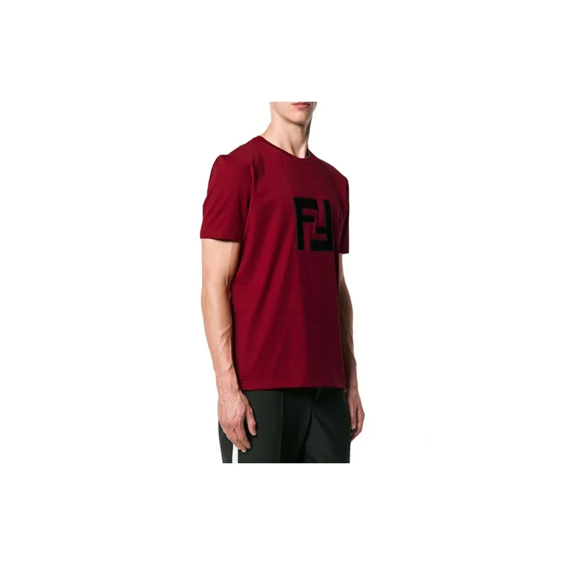 FENDI T-Shirts Men Red-3